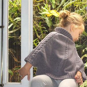 PELERINE TRANÇA-Hortênsia-Único (de 1 a 4 anos)