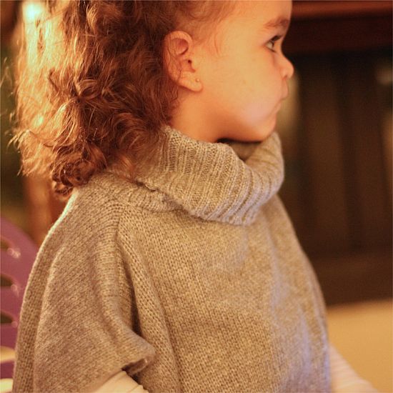 GOLA BATA TRICOT-Cinza Mescla-6 (de 4 a 6 anos)