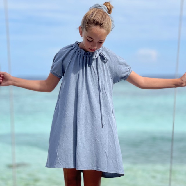 VESTIDO GOLA FRANZIDA MANGA CURTA - Imagem 2