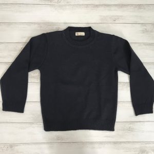 BLUSA MANGA LONGA UNISSEX EM TRICOT-Preto-8 (de 6 a 8 anos)