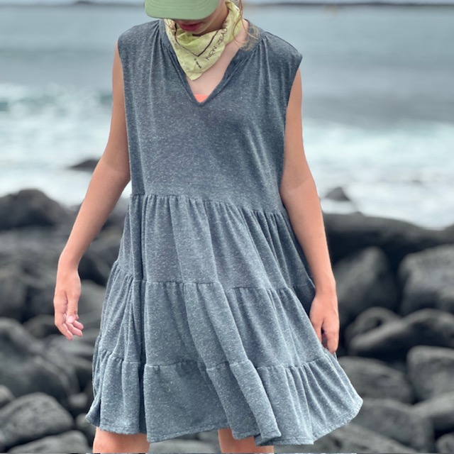 VESTIDO BABADO SEM MANGA