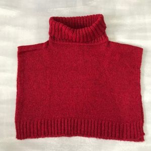 GOLA BATA TRICOT-Vermelho Queimado-3 (de 2 a 3 anos)