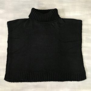 GOLA BATA TRICOT-Preto-8 (de 6 a 8 anos)