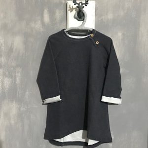 VESTIDO PREGUINHA MANGA 3/4 BOTÃO