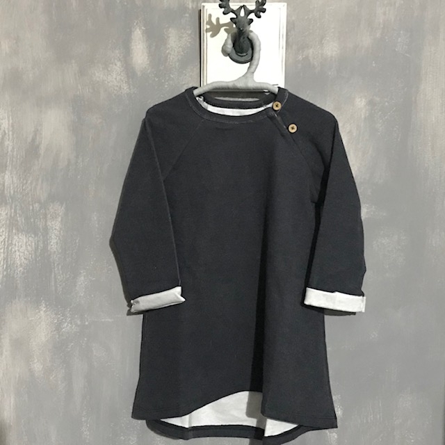 VESTIDO PREGUINHA MANGA 3/4 BOTÃO