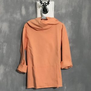 MOLETOM UNISSEX CAPUZ TRANSPASSADO-Laranja-2 (2 anos)