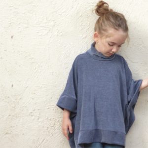 PONCHO JAPONÊS PLUSH-Azul Mescla-4 (de 2 a 4 anos)